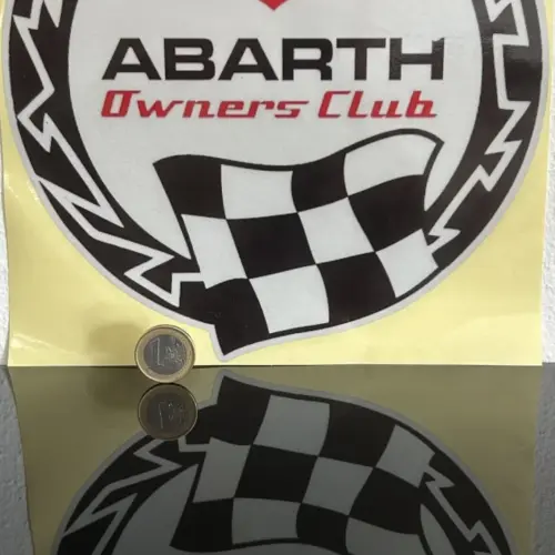 Alternative view of 250mm Abarth 500 Club 595 Tributo 25cm Emblem Logo Schriftzug Aufkleber