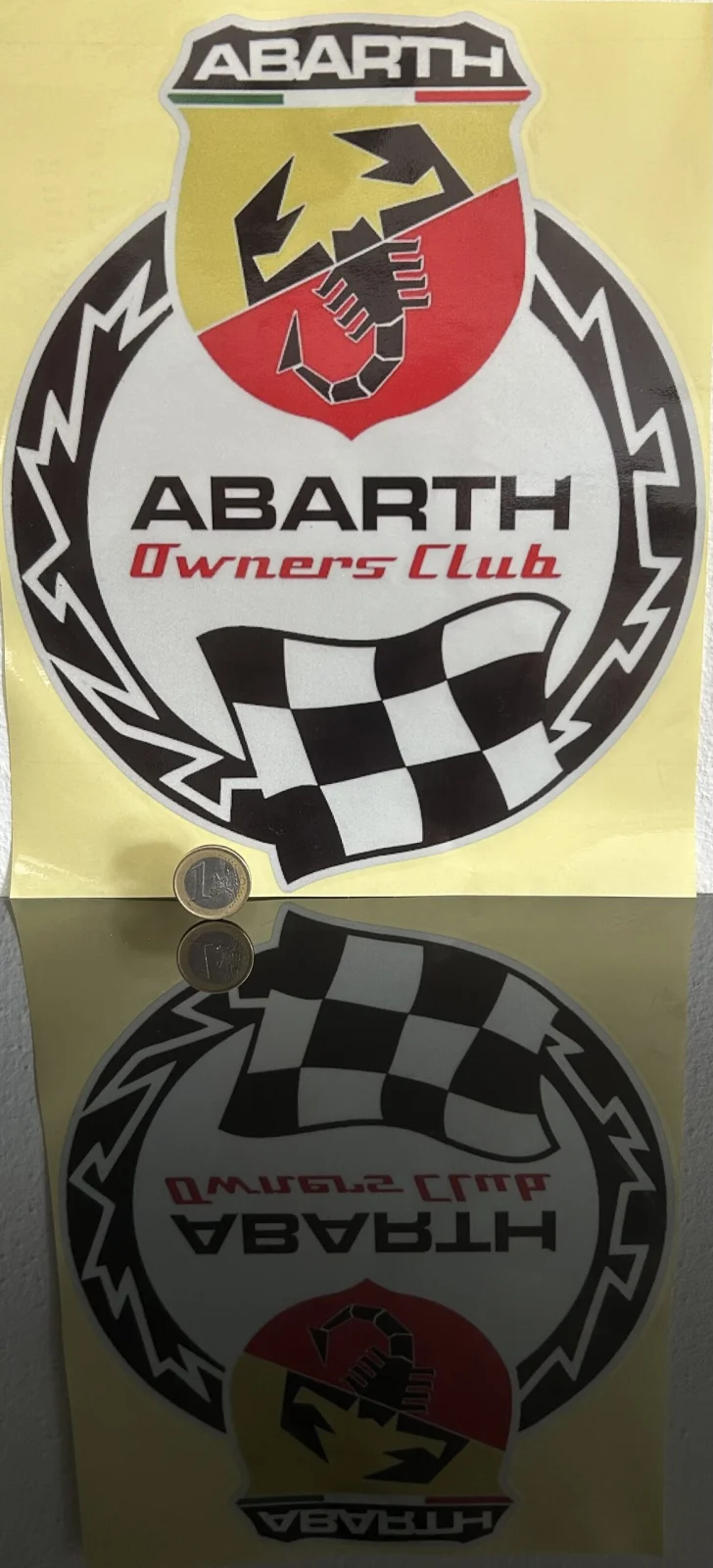 250mm Abarth 500 Club 595 Tributo 25cm Emblem Logo Schriftzug Aufkleber – Bild 2