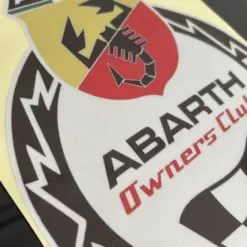 250mm Abarth 500 Club 595 Tributo 25cm Emblem Logo Schriftzug Aufkleber – Bild 3