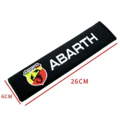2x ABARTH Sicherheitsgurt POLSTER Schutz 28x6cm Gurtpolster Schulter Schoner Pad – Bild 3