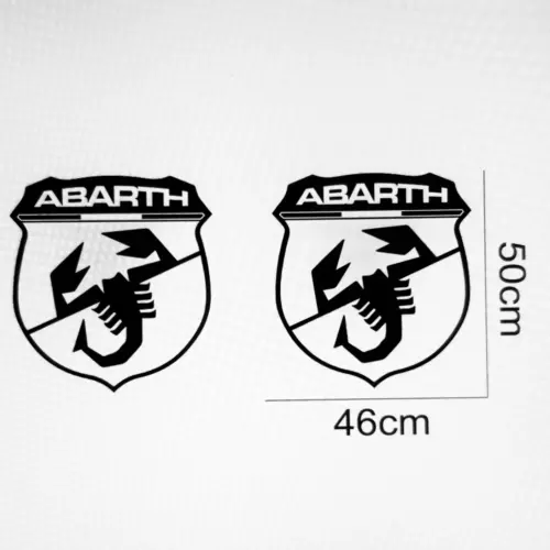 Alternative view of 2x für Fiat ABARTH 50cm Emblem Schild Aufkleber Schriftzug schwarz