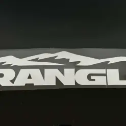 2x für Jeep Wrangler Berge Mountain Emblem Schild Aufkleber Motorhaube Streifen SILBER Patch LOGO