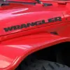2x für Jeep WRANGLER Emblem Schild Aufkleber Motorhaube Streifen schwarz