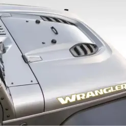 2x für Jeep WRANGLER Emblem Schild Aufkleber Motorhaube Streifen schwarz – Bild 4