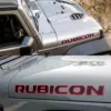 2x für Jeep Wrangler RUBICON Emblem Schild Aufkleber Motorhaube Streifen schwarz/rot Patch LOGO