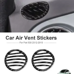 2x Lüftungsgitter innen CARBON Style Kohlefaser Design li + re Auto ABARTH FIAT 500 Abdeckung Leisten Armaturen