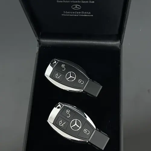 2x MERCEDES in BOX Funkschlüssel mit ELEKTRONIK Gehäuse Autoschlüssel Fahrzeugschlüssel Schlüssel Fernbedienung – Bild 2