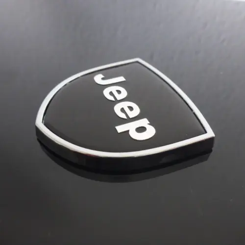 Alternative view of 2x neu für JEEP Collection Schild Emblem Logo 4cm glänzend schwarz Aufkleber selbstklebend Schriftzug