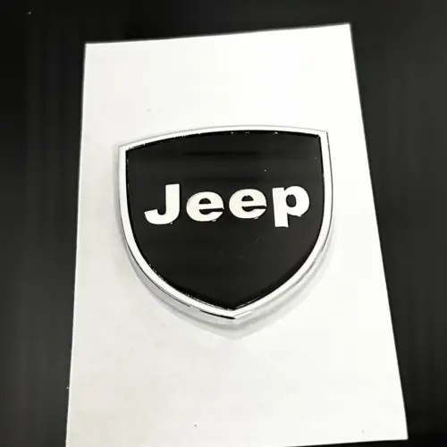 2x neu für JEEP Collection Schild Emblem Logo 4cm glänzend schwarz Aufkleber selbstklebend Schriftzug