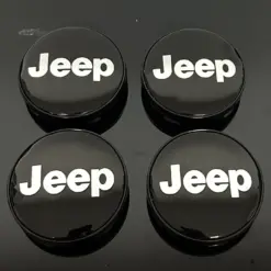 4x 50/56mm JEEP schwarz glänzend Felgendeckel Nabenkappen Rad Felgenkappen Nabendeckel Kappe