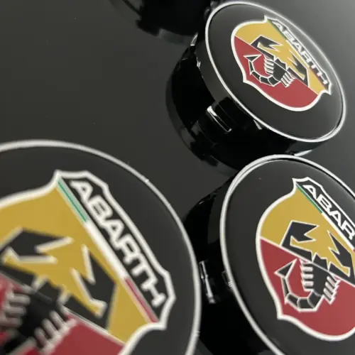 4x ABARTH original 60mm Radkappe Raddeckel Felgenabdeckung – Bild 3
