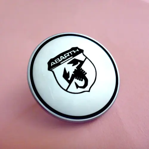 Alternative view of 4x für ABARTH Teppich Verkleidung Sitz Emblem 4cm Alu gebürstet matt massiv Logo Schild