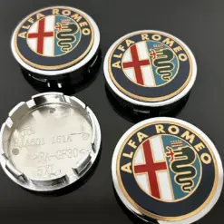 Alternative view of 4x für ALFA ROMEO Edition 54mm Radkappe Raddeckel Felgenabdeckung Kappen Nabenabdeckung für Alufelgen