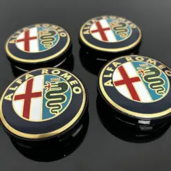 4x für ALFA ROMEO Edition 60mm Radkappe Raddeckel Felgenabdeckung Kappen Nabenabdeckung für Alufelgen – Bild 3