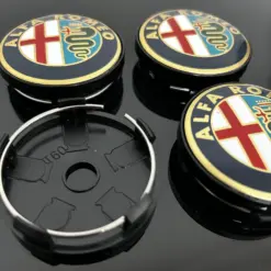 4x für ALFA ROMEO Edition 60mm Radkappe Raddeckel Felgenabdeckung Kappen Nabenabdeckung für Alufelgen – Bild 5