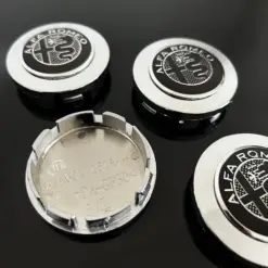 Alternative view of 4x für ALFA ROMEO new BLACK 57/54mm Radkappe Raddeckel Felgenabdeckung Kappen Nabenabdeckung für Alufelgen