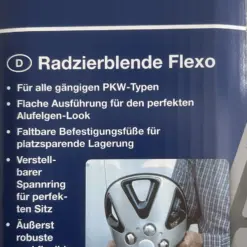 4X GOODYEAR Radzierblenden Flexo 14 Zoll silber/schwarz Pkw Radkappen Deckel – Bild 4
