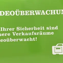 5x große 30x21cm Videoüberwachung Schild Sicherheit in GRÜN