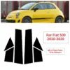 6er SET glänzend Schwarz Auto Fenster Blende Tür A B C Säule ABARTH FIAT 500 Abdeckung Leisten Schutz
