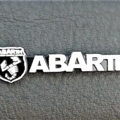 ABARTH 3D Aluschild 45x11mm Lenkrad Amatur Spiegel Aufkleber SPEAKER Logo Emblem – Bild 4