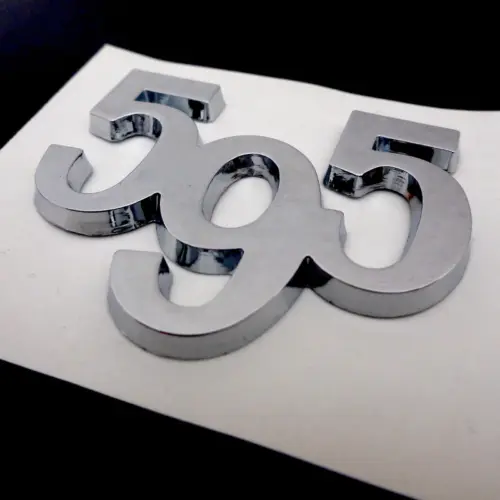 Alternative view of Abarth 595 Tributo CHROM Emblem METALL Logo Schriftzug Aufkleber