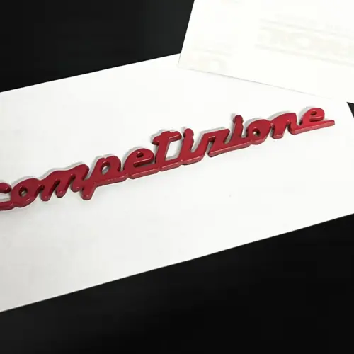 Abarth COMPETIZIONE Tributo in ROT ORIGINAL Emblem NEU Logo Schriftzug Aufkleber