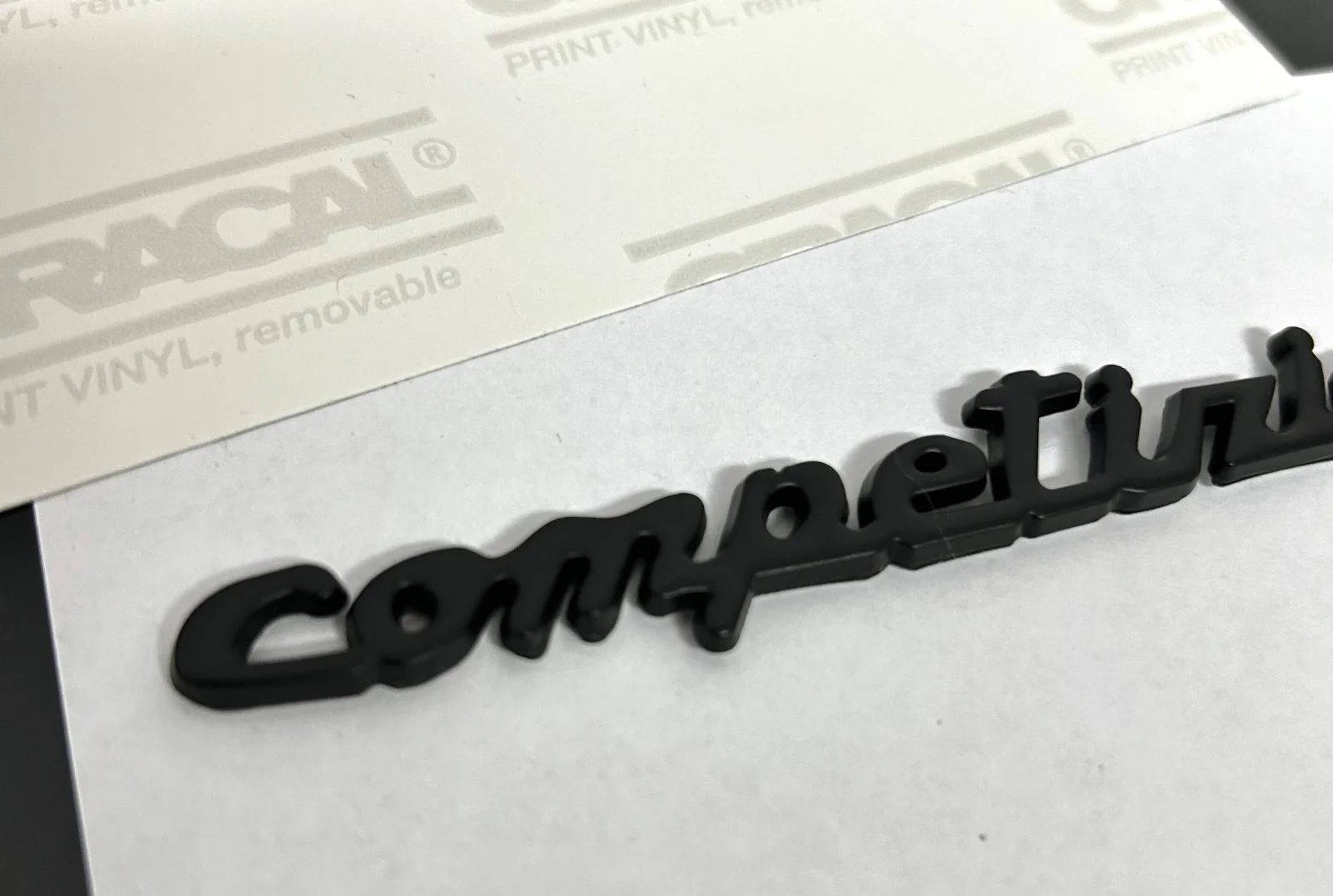 Abarth COMPETIZIONE Tributo in schwarz ORIGINAL Emblem NEU Logo Schriftzug Aufkleber – Bild 4