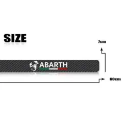 ABARTH Fiat 500 Punto Einstiegsfolie Leiste Schutzfolie CARBONSTYLE schwarz Logo – Bild 7