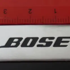BOSE Aluschild 3,5 x1,5cm Emblem Aufkleber Lautsprecher Schriftzug sticker patch – Bild 3