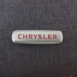 CHRYSLER Teppich Emblem 6,5cm Chrom Metall Logo Schild Emblem
