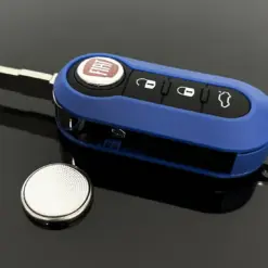 FIAT 500 BLAUER Funkschlüssel LOGO Batterie Autoschlüssel Fahrzeugschlüssel Schlüssel Fernbedienung – Bild 3