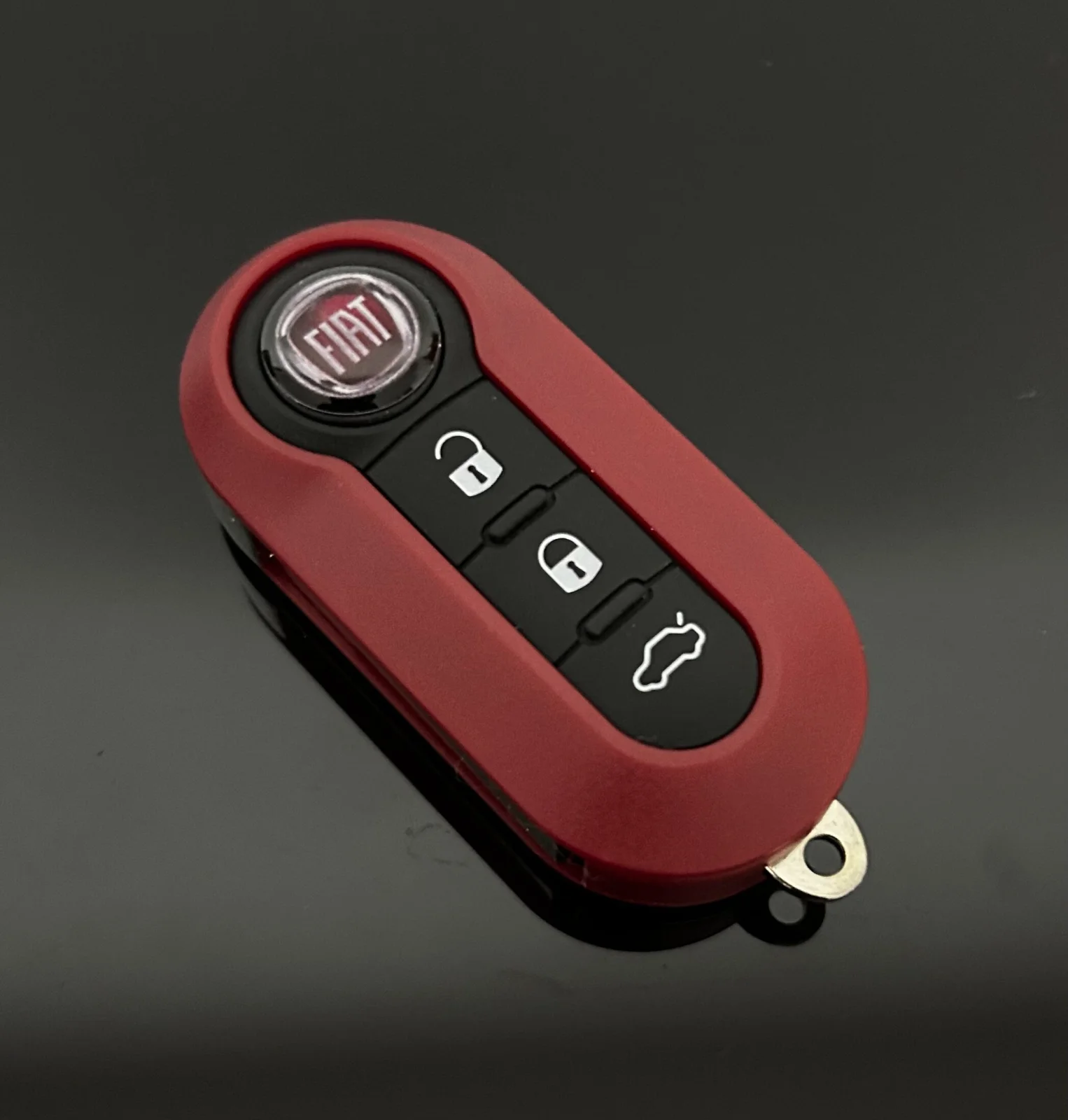 FIAT 500 Funkschlüssel LOGO Autoschlüssel ROT Fahrzeugschlüssel Schlüssel Fernbedienung – Bild 3