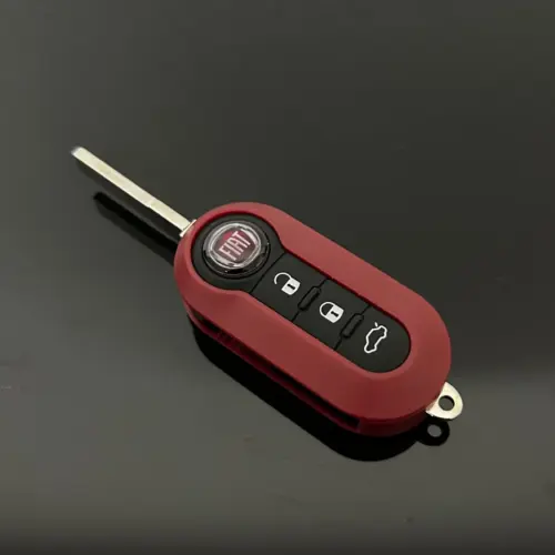 FIAT 500 Funkschlüssel LOGO Autoschlüssel ROT Fahrzeugschlüssel Schlüssel Fernbedienung