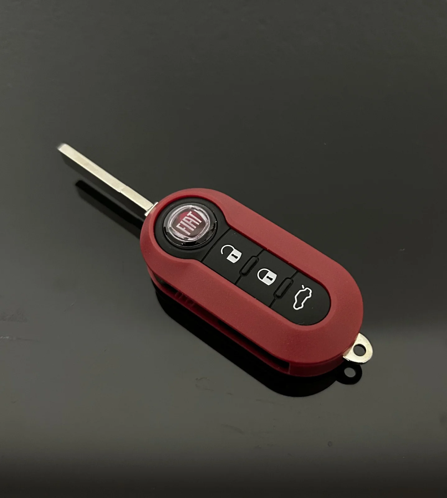 FIAT 500 Funkschlüssel LOGO Autoschlüssel ROT Fahrzeugschlüssel Schlüssel Fernbedienung