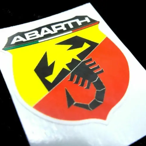 für ABARTH Aufkleber Logo Emblem 8cm Schriftzug NEU selbstklebend Skorpion Fiat