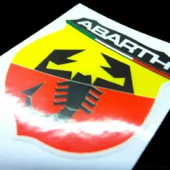 für ABARTH Aufkleber Logo Emblem 8cm Schriftzug NEU selbstklebend Skorpion Fiat – Bild 3
