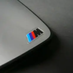 für BMW Aufkleber Glas Logo 20mm Schriftzug selbstklebend Spiegelemblem schwarz