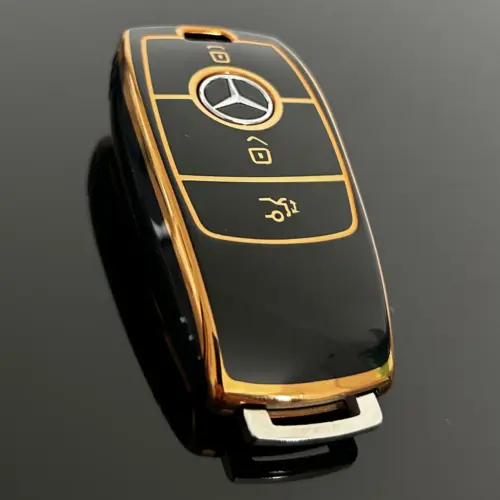 Alternative view of für Mercedes Benz Schutzhülle GOLD Auto Fernbedienung Schlüssel Schutz Case-A C E S G Klasse GLC CLE CLA W177 205 213 222 167 AMG
