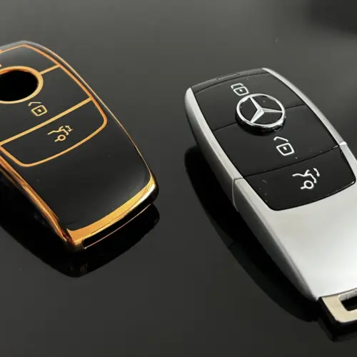 für Mercedes Benz Schutzhülle GOLD Auto Fernbedienung Schlüssel Schutz Case-A C E S G Klasse GLC CLE CLA W177 205 213 222