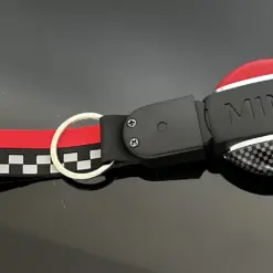 für MINI 2 teilig Schlüssel Anhänger Schlüsselband Copper CARBON/ROT Schlüsselring  F56 F55 F54 F60 Cabrio F57 – Bild 6
