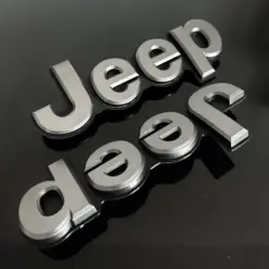 Alternative view of JEEP Emblem 20x6cm Logo Schild Emblem grau matt Heckklappe Seitenemblem Dekor Styling