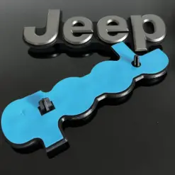 JEEP Emblem 20x6cm Logo Schild Emblem grau matt Heckklappe Seitenemblem Dekor Styling – Bild 3