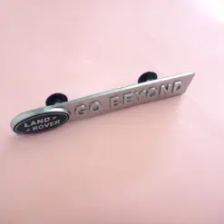 Land ROVER Teppich Emblem 9,5cm Chrom Metall Logo Schild Emblem – Bild 4