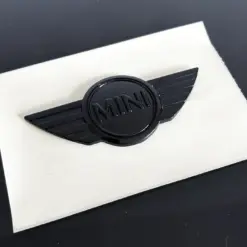 MINI Cooper Emblem 115mm schwarz glänzend Logo Schild METALL Motorhaube Heckdeckel Klappe – Bild 4