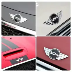 MINI Cooper Emblem 115mm schwarz glänzend Logo Schild METALL Motorhaube Heckdeckel Klappe – Bild 5