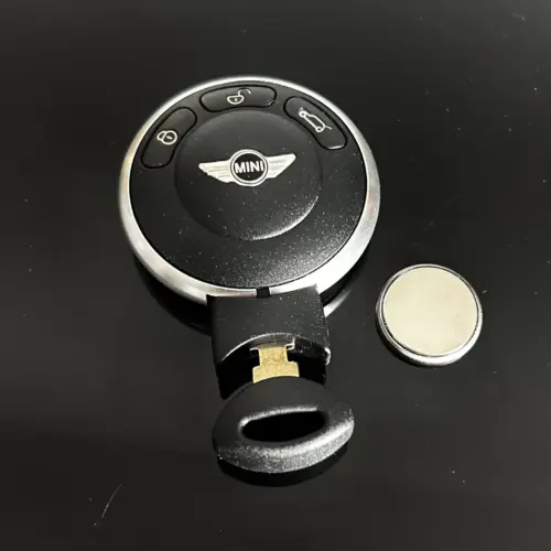 MINI original Schlüsselgehäuse Silber matt + Emblem Schlüssel Rohling BMW R56 R57 R58 Cabrio R60 R61 Clubman Countryman