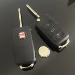 NEU 1x SEAT Funkschlüssel incl. Batterie 3-Tasten Autoschlüssel Fahrzeug Schlüssel Fernbedienung