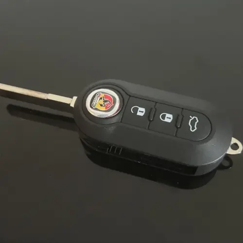 Alternative view of NEU ABARTH 500 Funkschlüssel incl. ELEKTRONIK Autoschlüssel Fahrzeug Schlüssel Fernbedienung