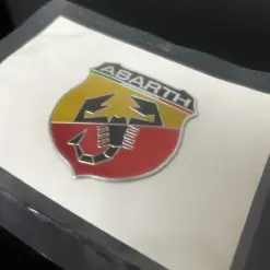NEU Abarth Fiat 500 Aluminium 6cm Emblem Logo Schriftzug Patch Schild – Bild 3