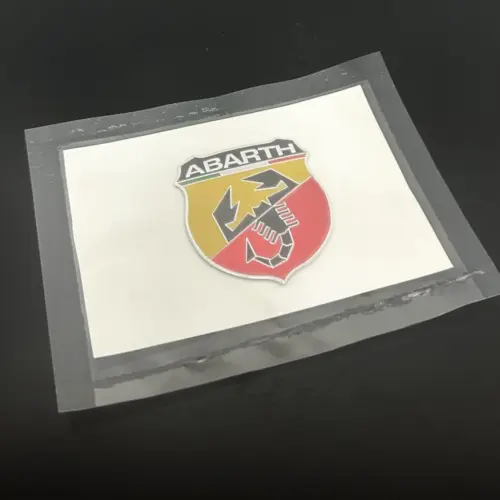 NEU Abarth Fiat 500 Aluminium 6cm Emblem Logo Schriftzug Patch Schild
